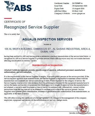 Inspections Companies Certification
