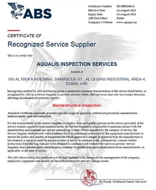 Inspections Companies Certification