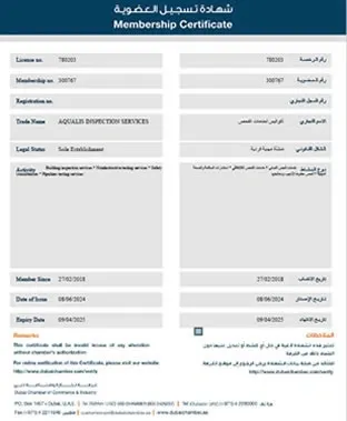 Inspections Companies Certification