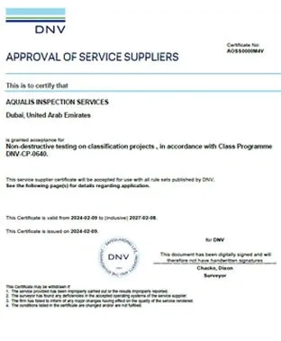 Inspections Companies Certification