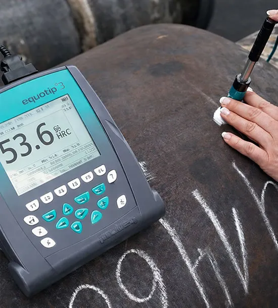 portable hardness testing on steel plate Dubai