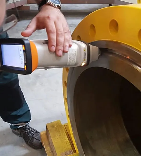 PMI testing using handheld analyzer in Dubai