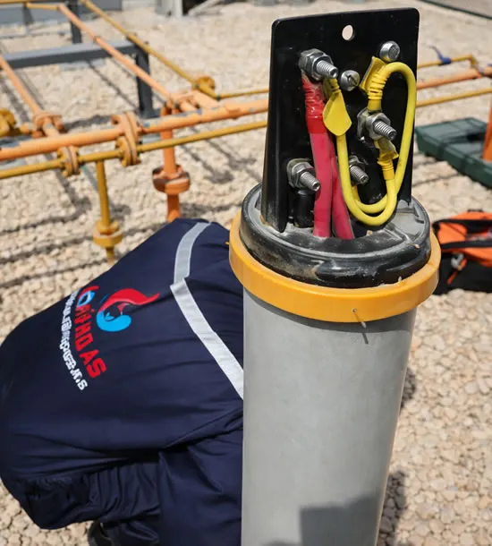 cathodic protection testing on underground pipeline Dubai